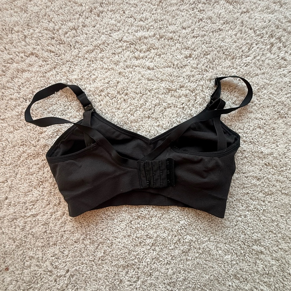 Auden Nursing Seamless Bra Size L Black | Wireless Breastfeeding Soft Cup - Picture 5 of 11